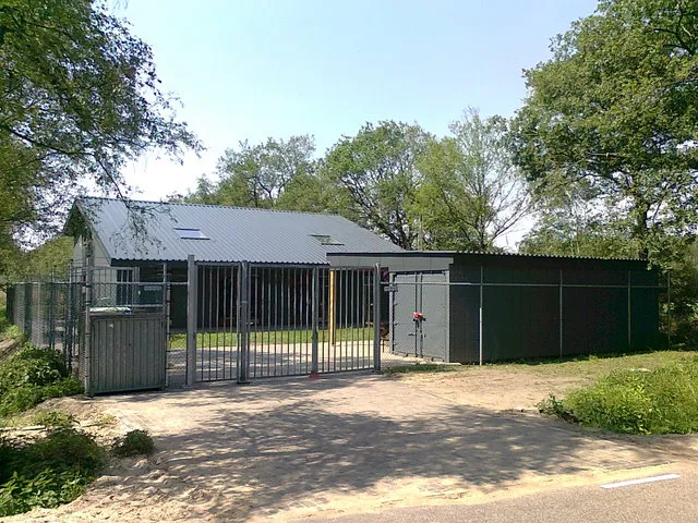 Groengebied rondom de blokhut van Scouting Euregio