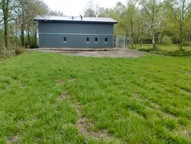 Wandelpad in de buurt van de blokhut